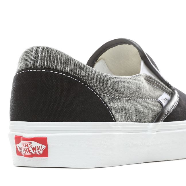 VANS CLASSIC SLIP-ON CHAMBRAY SHOES - Canvas Black/True White