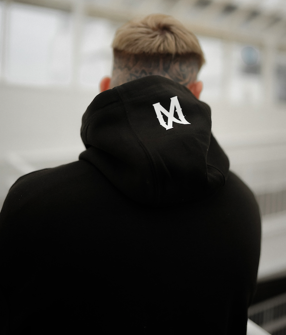MIDAS CO CORE X LOGO HOODY - BLACK / WHITE