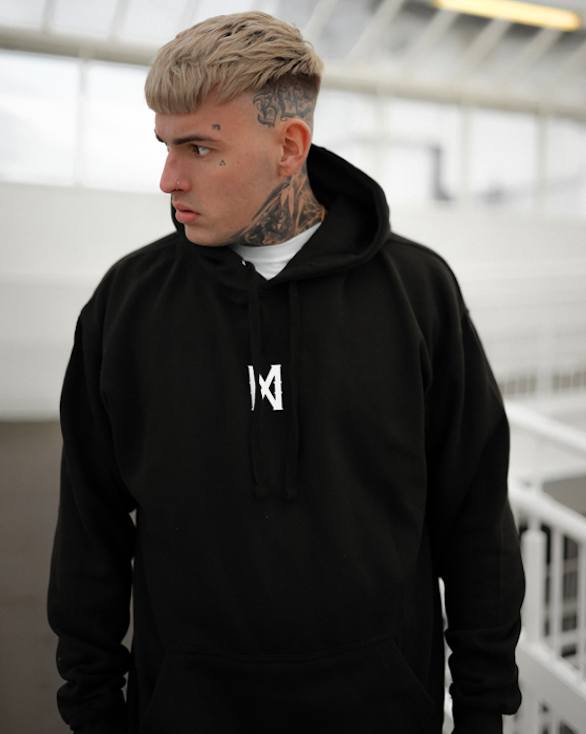 MIDAS CO CORE X LOGO HOODY - BLACK / WHITE