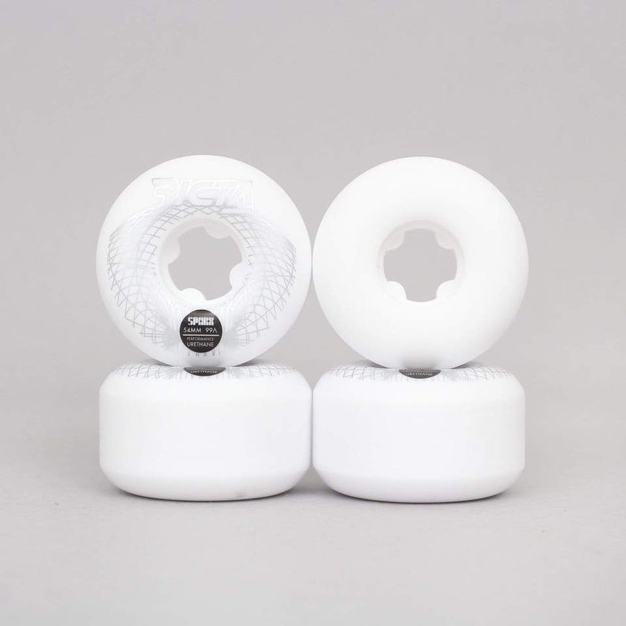 RICTA 54MM 99A WIREFRAME SPARX SKATEBOARD WHEELS WHITE