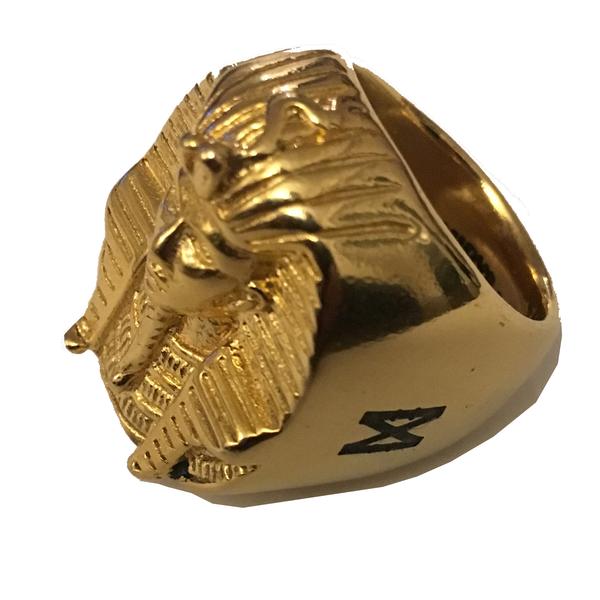 Midvs co The 'Rulers' Pharoah Head Ring - 18kt Gold