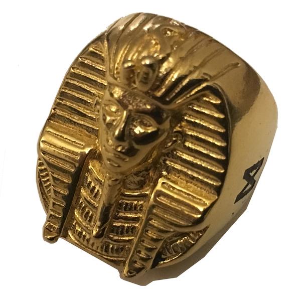 Midvs co The 'Rulers' Pharoah Head Ring - 18kt Gold